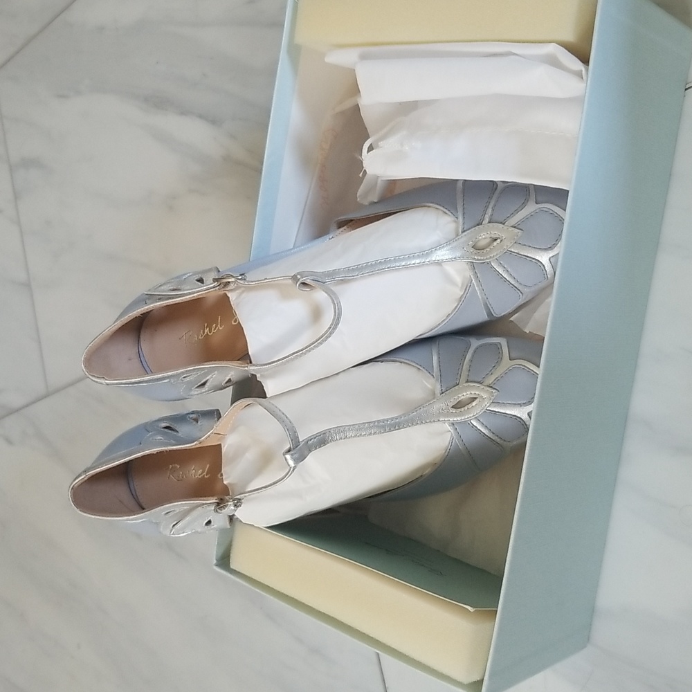 Rachel Simpson Gardenia II pale blue wedding shoes heels